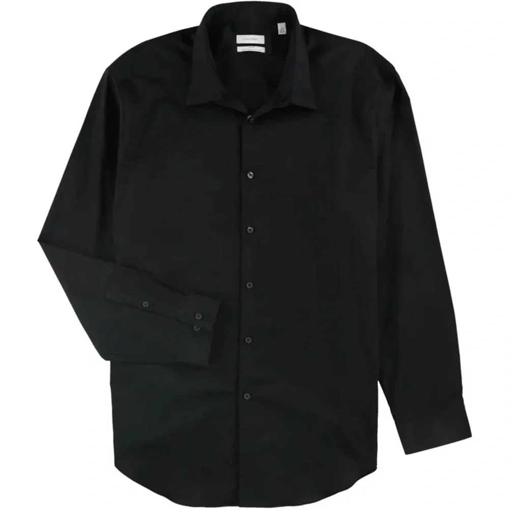 Calvin Klein Slim Fit Cotton Button Up Shirt - Picture 1 of 4